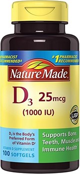 витамины Nature Made D3 25mcg (1000 IU) - фото 11067