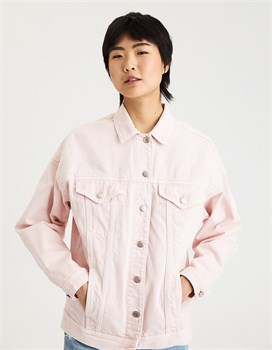 Джинсовая куртка American Eagle outfitters розовая - фото 11673