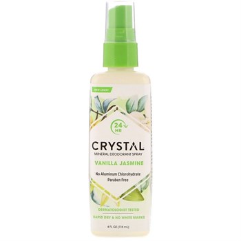 Crystal Body Deodorant, Mineral Deodorant Spray, Vanilla Jasmine, 4 fl oz (118 ml) - фото 13071