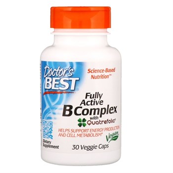 Doctor's Best, Высоко активный комплекс витаминов группы B, 30 капсул в растительной оболочке - фото 13619