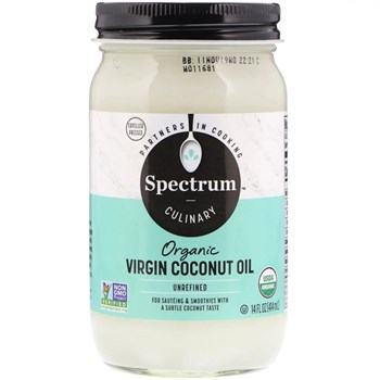 Spectrum Culinary, Органическое кокосовое масло холодного отжима, нерафинированное, 14 жидких унций (414 мл) - фото 15059
