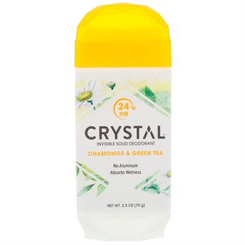 Crystal Body Deodorant, Невидимый твердый дезодорант, ромашка и зеленый чай, 70 г ВС025835