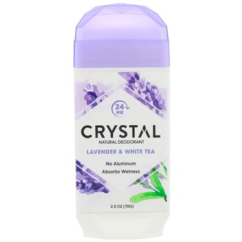 Crystal Body Deodorant, Натуральный дезодорант, лаванда и белый чай, 2,5 унц. (70 г) BC025834