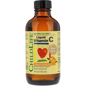 ChildLife, Важные питательные вещества, жидкий витамин C, вкус натурального апельсина, 118,5 мл - фото 15320