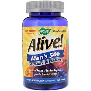 Nature's Way, Alive!, жевательные витамины для мужчин старше 50 лет, 75 жевательных таблеток (2) - фото 16356