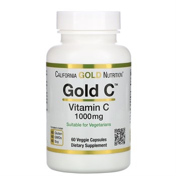 California Gold Nutrition, Gold C, витамин C, 1000 мг, 60 растительных капсул - фото 16843