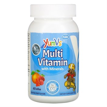 YumV's, Мультивитамины с минералами, приятные фруктовые вкусы, 60 желейных таблеток - фото 16930
