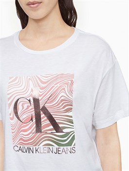 Укороченная футболка Calvin Klein Jeans - фото 16957