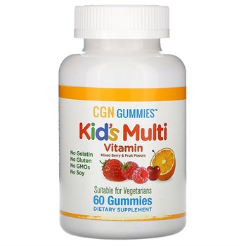 California Gold Nutrition, Поливитамины для детей в жевательных таблетках, без желатина, с ягодным и фруктовым вкусами, 60 жевательных таблеток - фото 17180