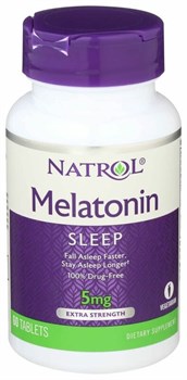 Natrol, Мелатонин, медленное высвобождение, с повышенной силой действия, 5 мг, 100 таблеток 8715 - фото 19099