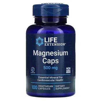 Life Extension, Магниевые капсулы, 500 мг, 100 вегетарианских капсул - фото 19580