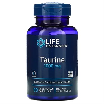 Life Extension, Таурин, 1000 мг, 90 вегетарианских капсул - фото 19999