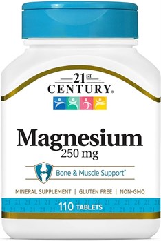 21st Century, Магний, 250 мг, 110 таблеток - фото 21753