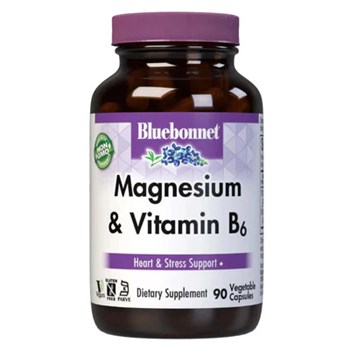 Bluebonnet, Магний и Витамин В6, 90 капсул - фото 22594