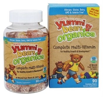 Мультивитамины Hero Nutritional Products Yummi Bears Complete Multi-vitamin, жевательные мармеладки - фото 7794