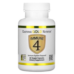 California Gold Nutrition, Immune4, средство для укрепления иммунитета, 60 растительных капсул