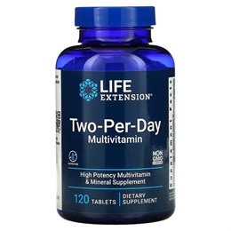 Life Extension Two-Per-Day, мультивитамины 120 таблеток