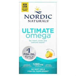Nordic Naturals, Ultimate Omega, лимон, 640 мг, 60 мягких желатиновых капсул