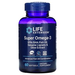 Life Extension, Супер Омега-3, 60 капсул