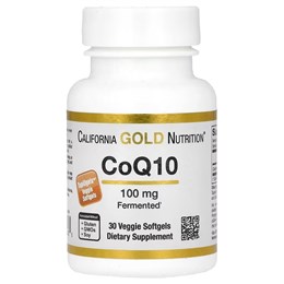 California Gold Nutrition, CoQ10, 100 мг, 30 капсул растительного происхождения