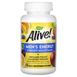 Nature's Way, ALIVE! Men’s Energy Complete Multivitamin (Мультивитамины для мужчин) 130 табл