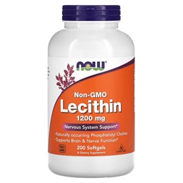 Now Foods Лецитин, 1200 мг, 200 капсул