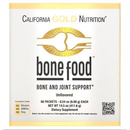 California Gold Nutrition, Bone Food, для поддержки здоровья костей и суставов, 60 пакетиков по 6,83гр