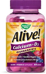 Кальций + витамин D3 Nature's Way Alive!, жевательные конфеты